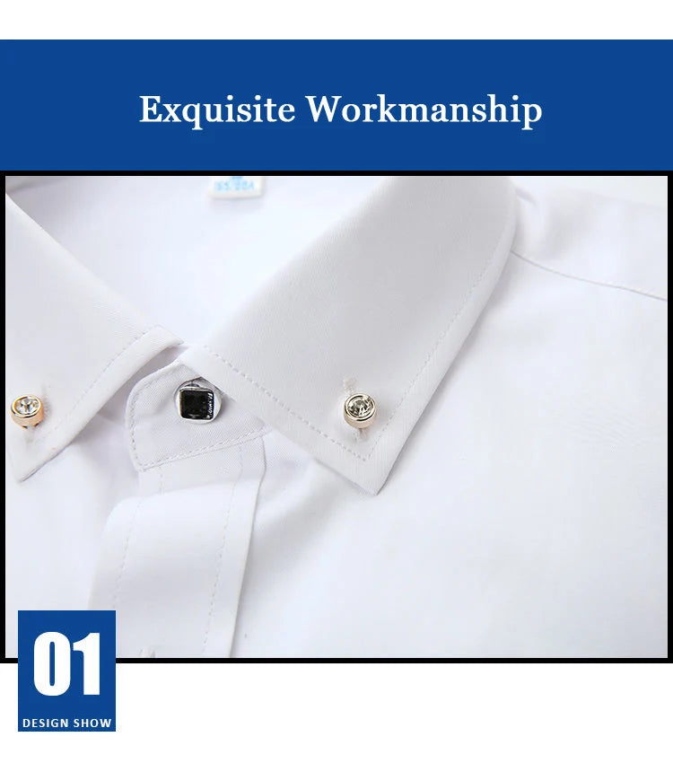 High Quality Non-ironing Men Dress Shirt -Short Sleeve