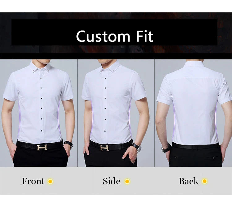 High Quality Non-ironing Men Dress Shirt -Short Sleeve