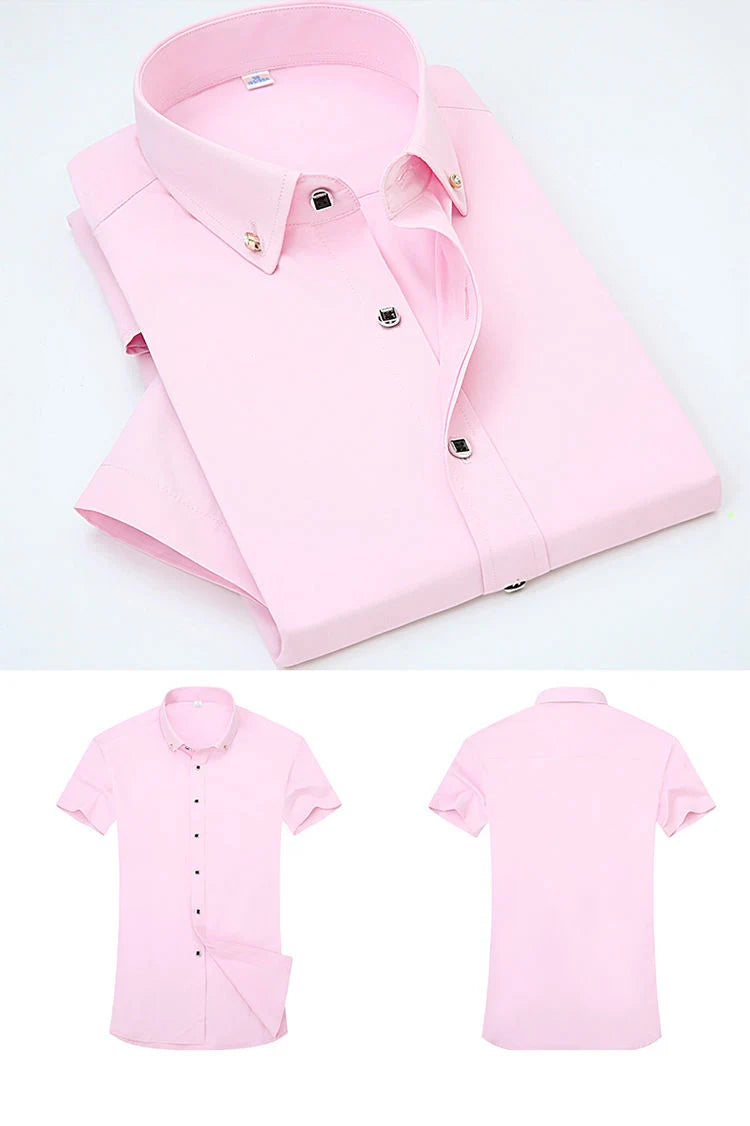 High Quality Non-ironing Men Dress Shirt -Short Sleeve