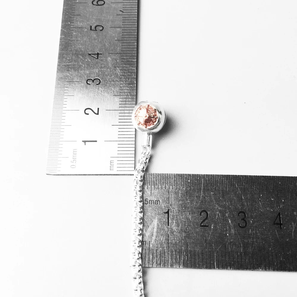 Sterling Silver Rose Gold Necklace