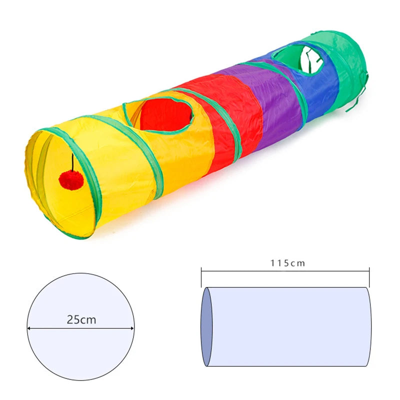 Cat Tunnel Pet Tube Collapsible Play Toy Indoor Outdoor and Kitty or  Puppy Toys for  Exercising, Hiding or Training