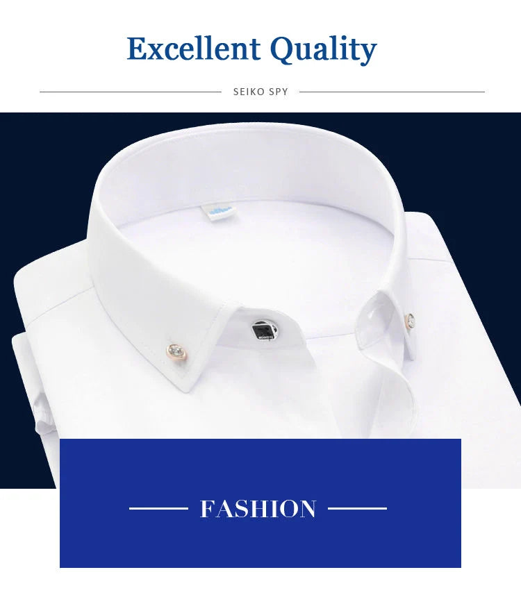 High Quality Non-ironing Men Dress Shirt -Short Sleeve