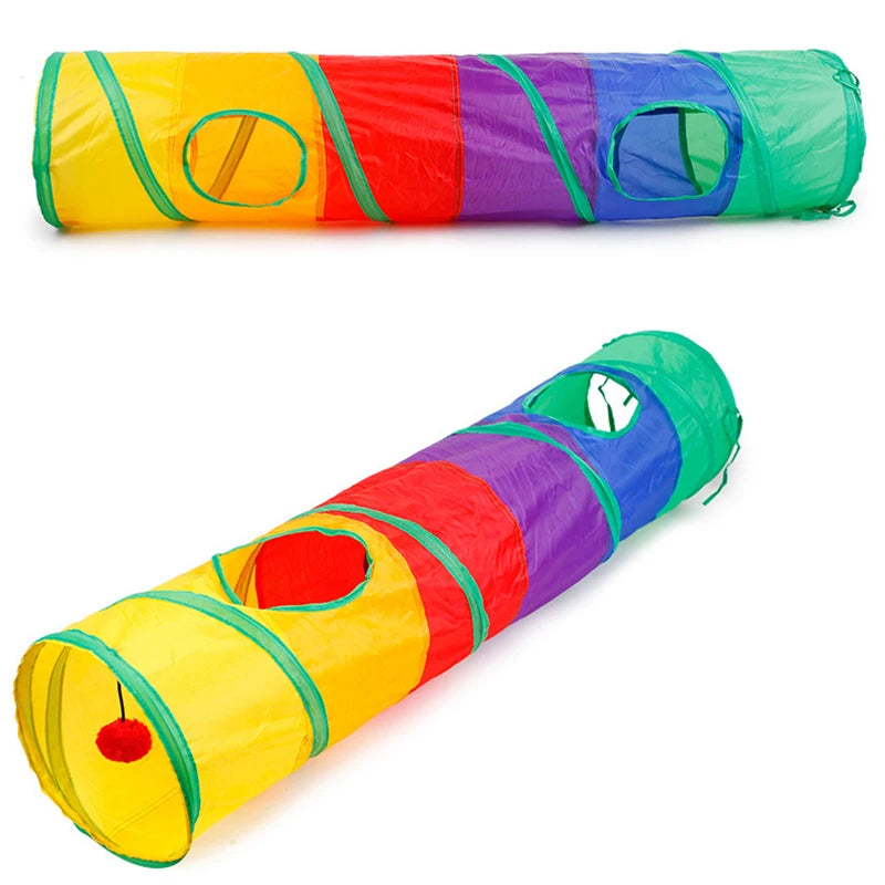 Cat Tunnel Pet Tube Collapsible Play Toy Indoor Outdoor and Kitty or  Puppy Toys for  Exercising, Hiding or Training
