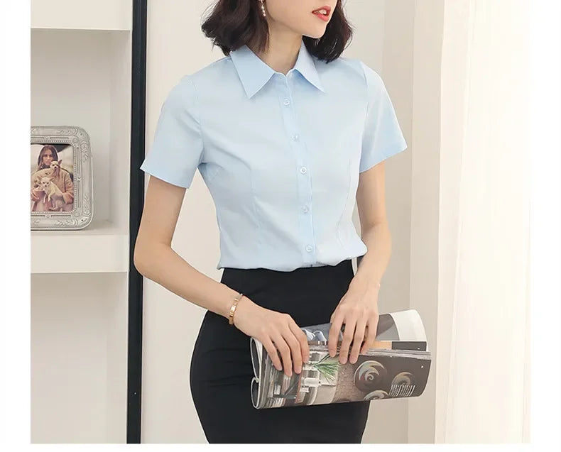Fashion V-neck shirt Short Sleeve