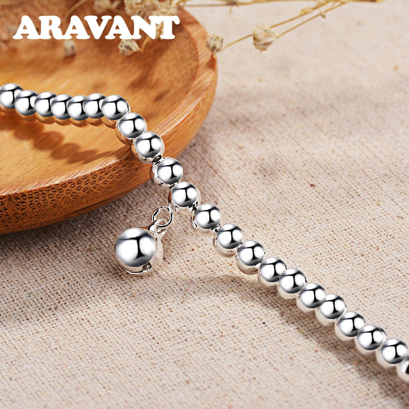 Silver Bell Bead Bracelets Chains
