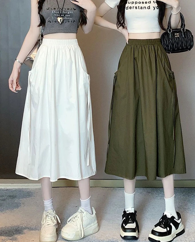 Skirts For Women Drawstring Cargo