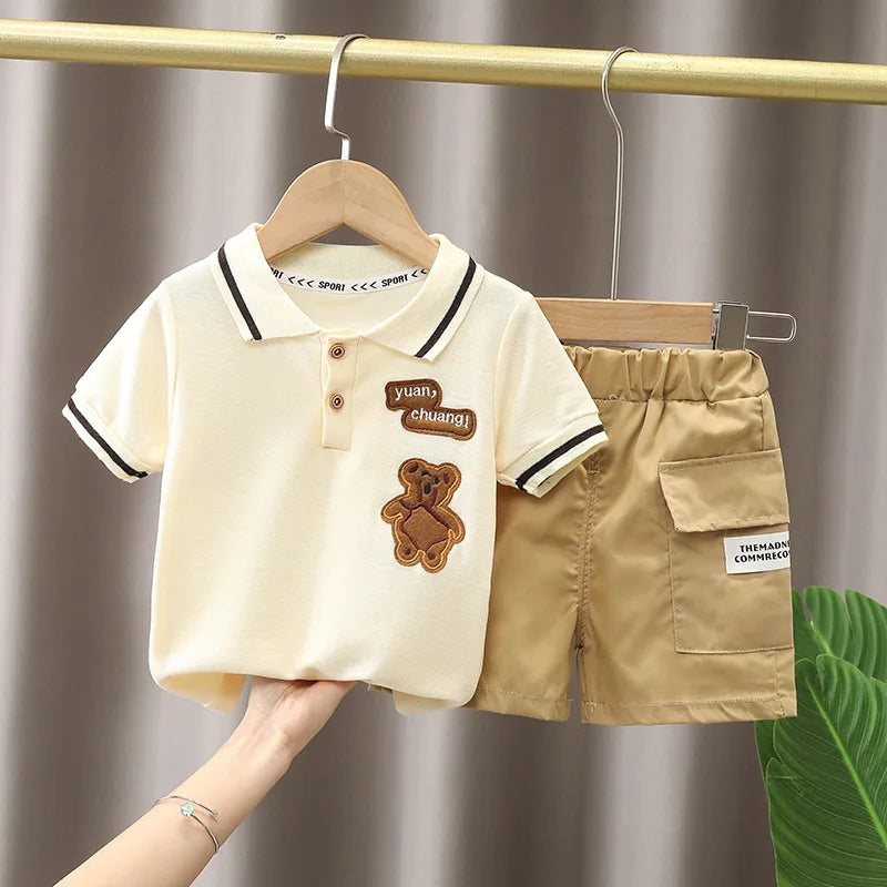 Baby Boy Clothes Set T-shirt+Shorts Kids Boy Summer Clothes
