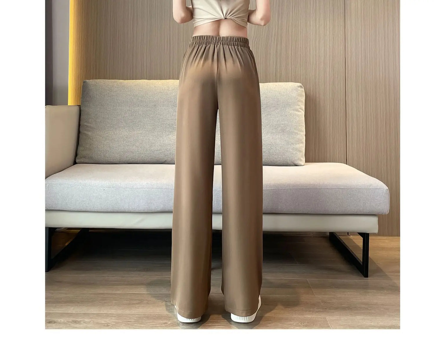 Wide Leg High Waist Casual Pants