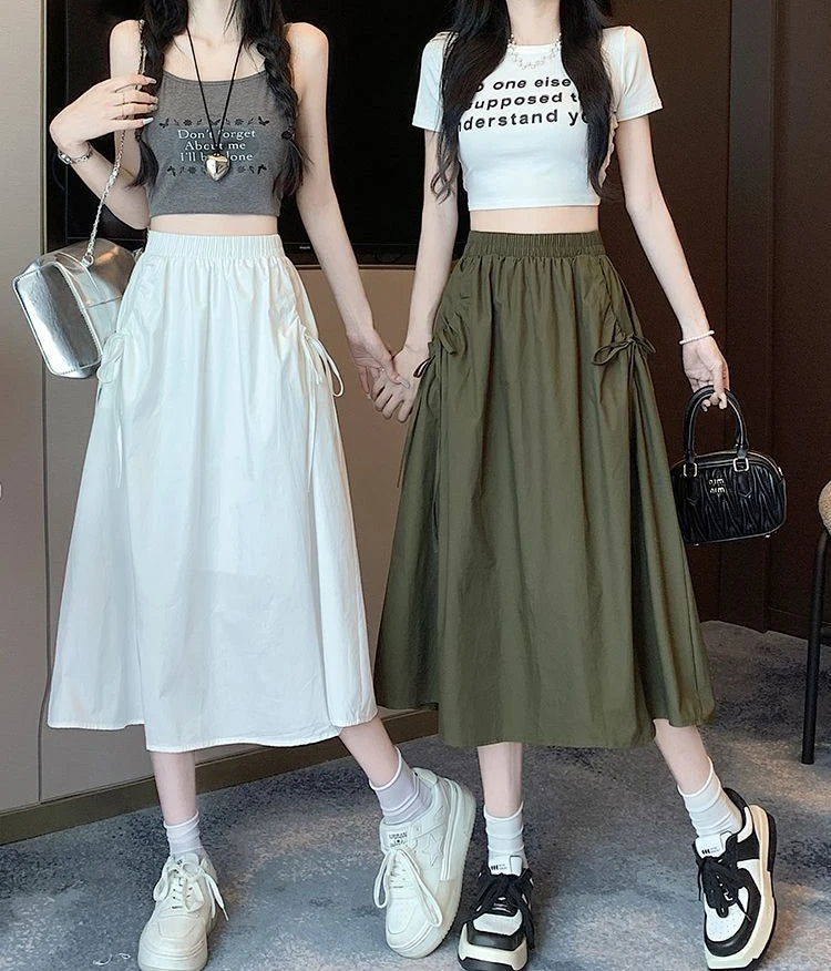 Skirts For Women Drawstring Cargo
