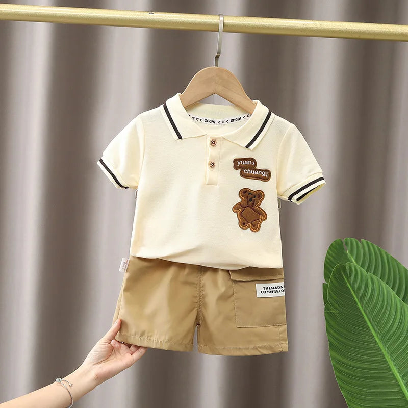 Boy Cotton Polo Shirt set