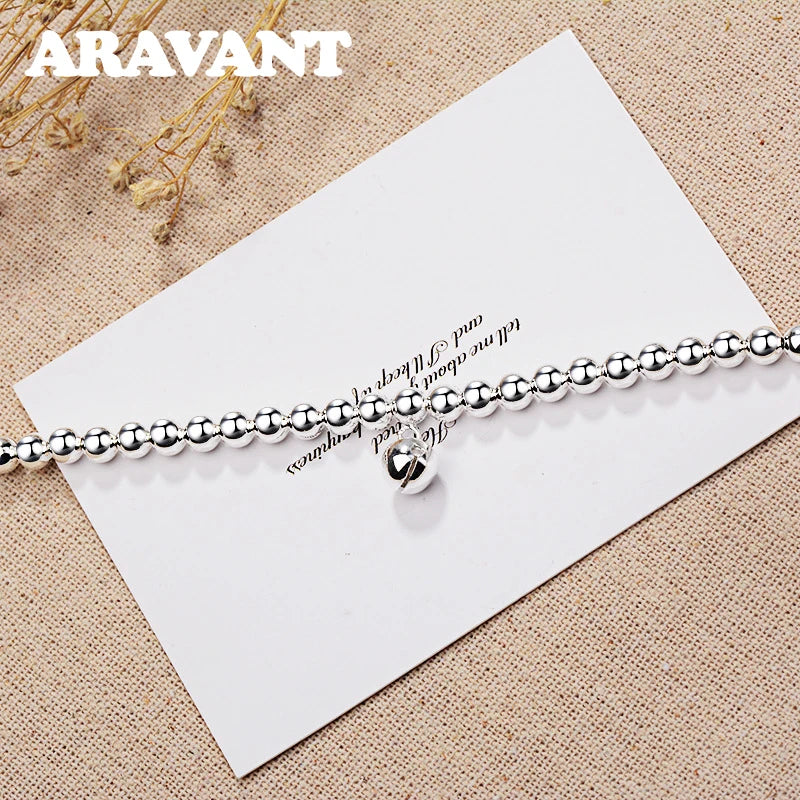 Silver Bell Bead Bracelets Chains
