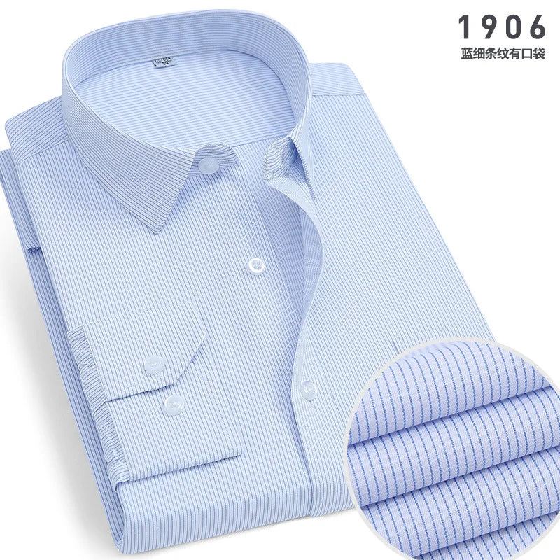 New Men's Dress Shirt Classic Solid