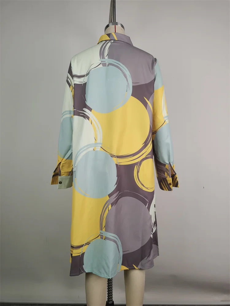 Women‘s  Dress Long Sleeves Buttoned