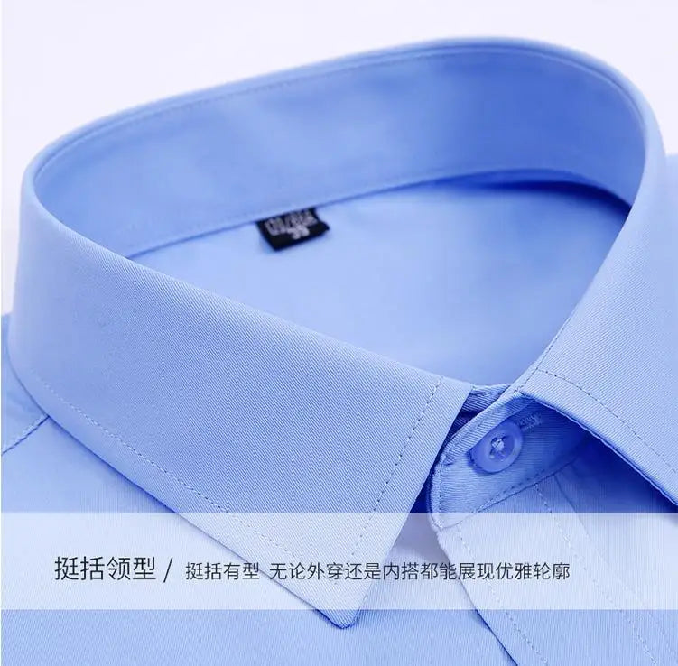 New Men's Dress Shirt Classic Solid