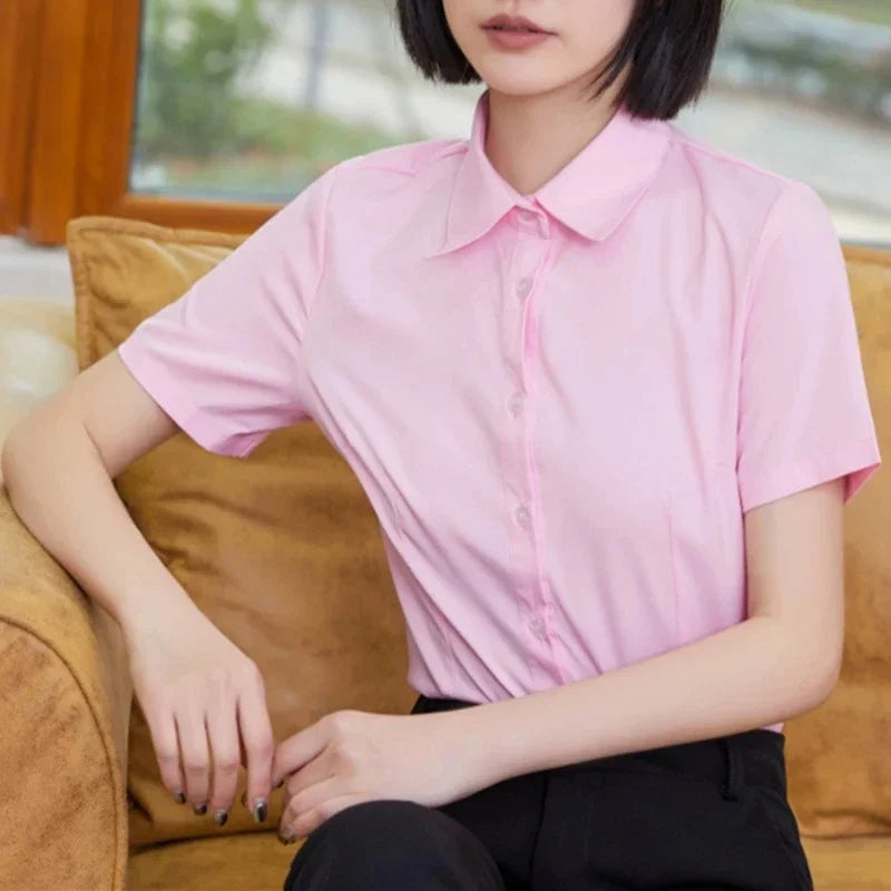 Fashion V-neck shirt Short Sleeve