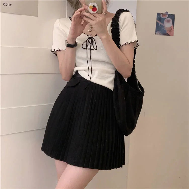 Woman T-shirts White V-neck