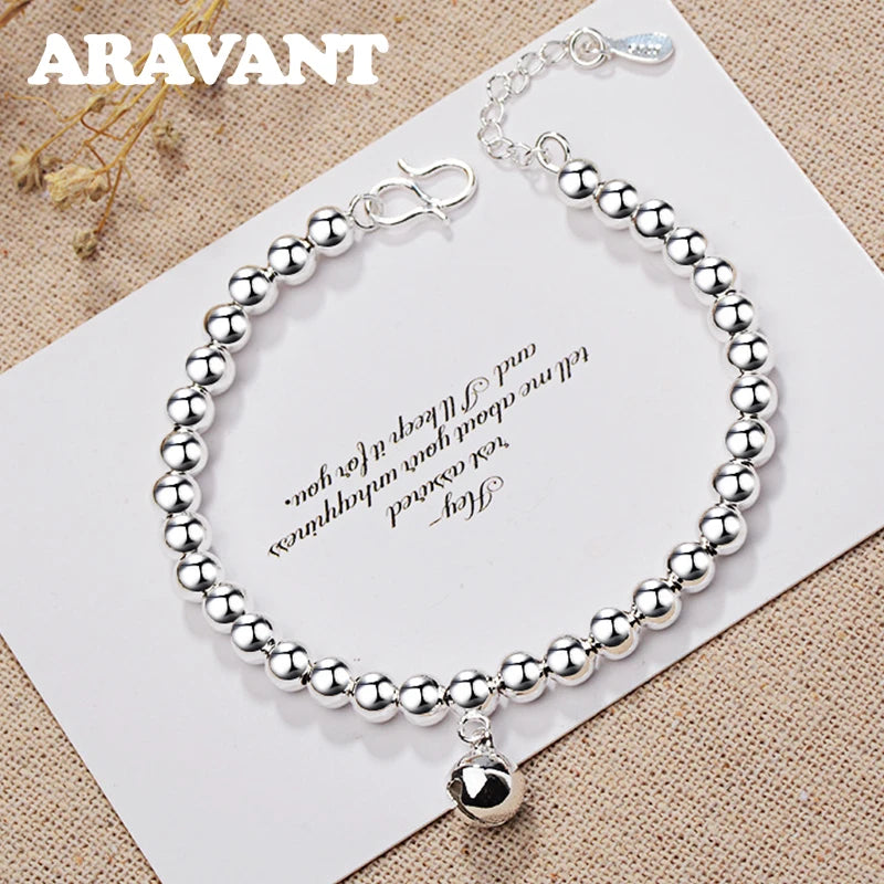 Silver Bell Bead Bracelets Chains