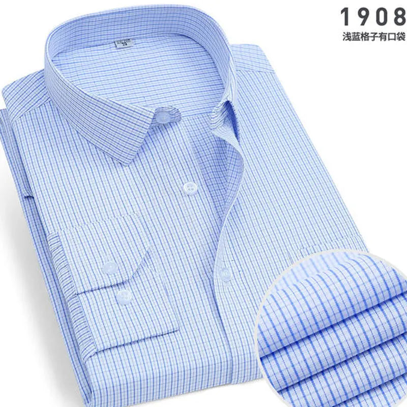 New Men's Dress Shirt Classic Solid