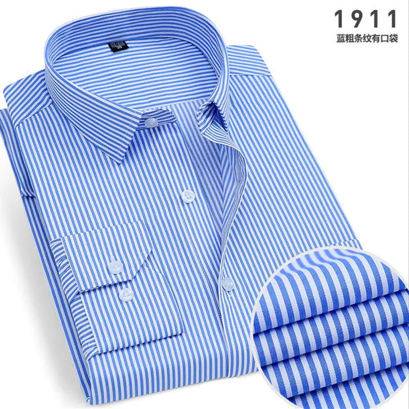 New Men's Dress Shirt Classic Solid