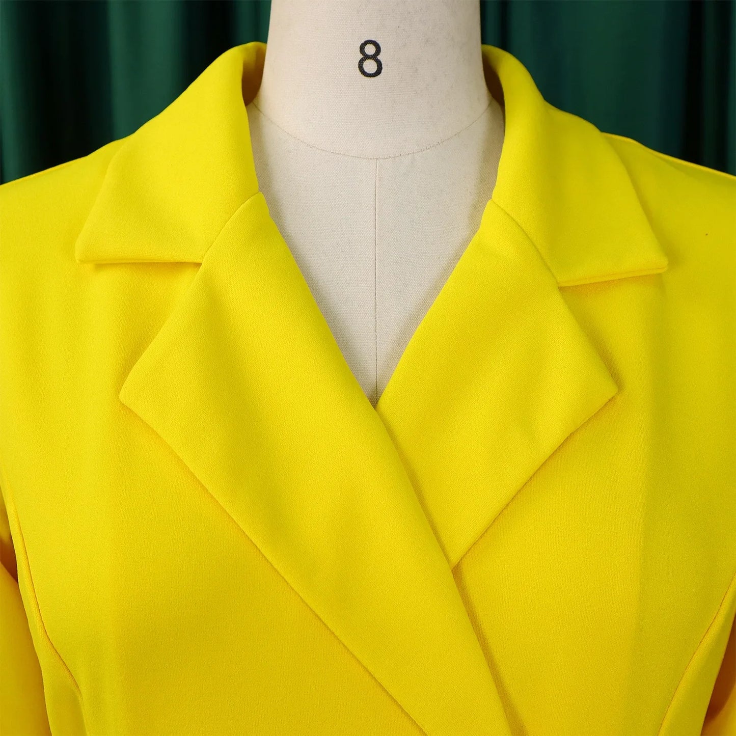 Pleated Mid-Calf Solid Dress