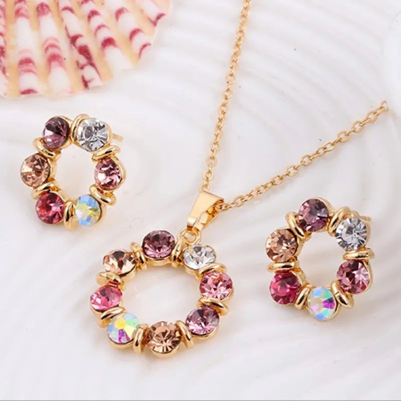 3pcs Gold Circle beauty set