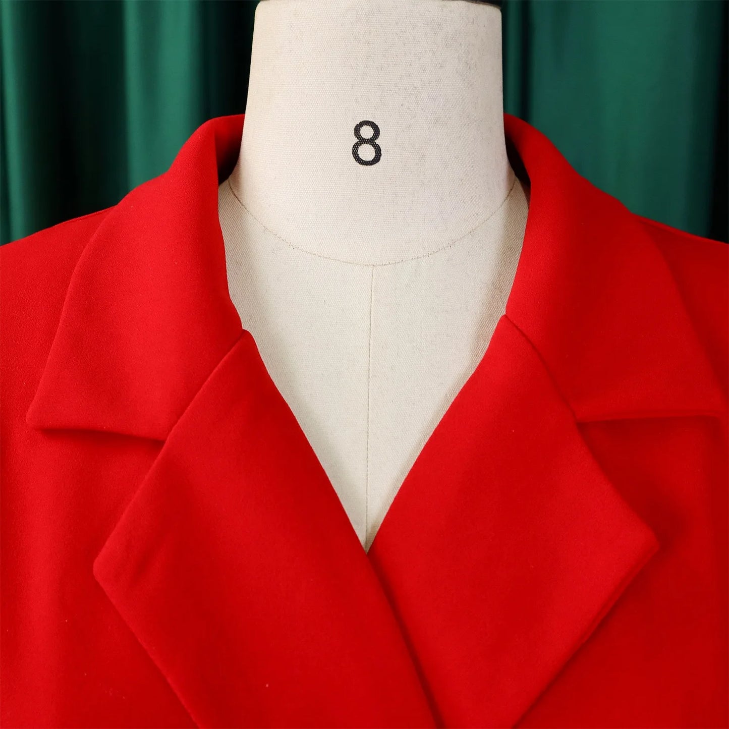 Pleated Mid-Calf Solid Dress