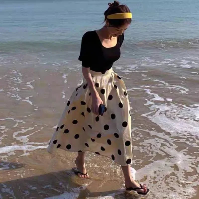 Chic and Elegant High Waist  Skirt - Vintage