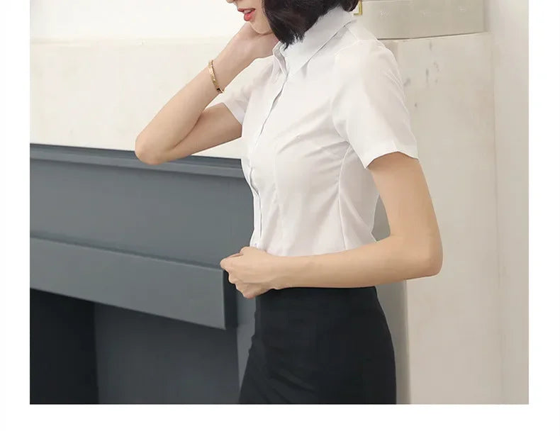 Fashion V-neck shirt Short Sleeve