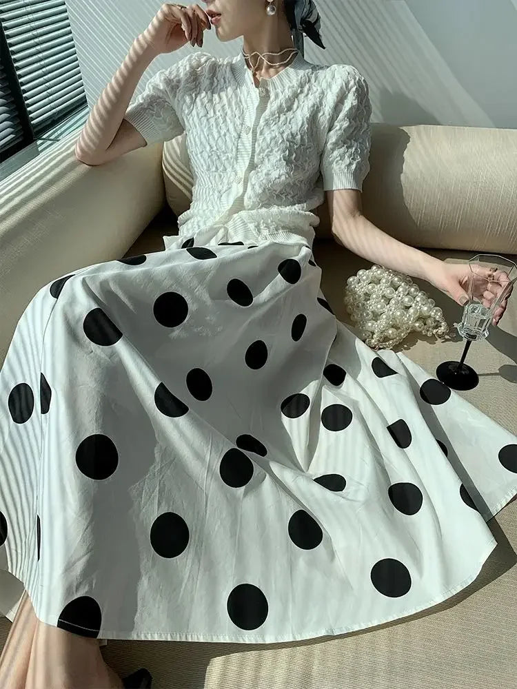 Chic and Elegant High Waist  Skirt - Vintage