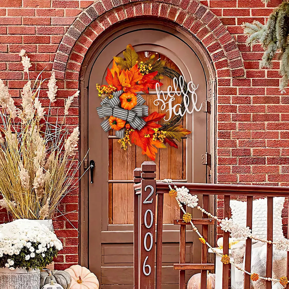 Ara's Thanksgiving Garland Door Hanger