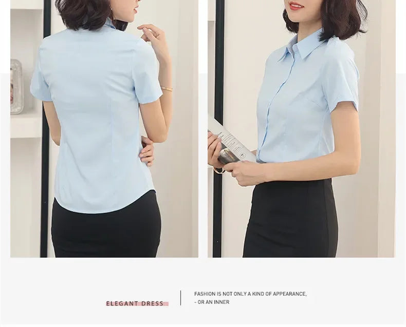 Fashion V-neck shirt Short Sleeve