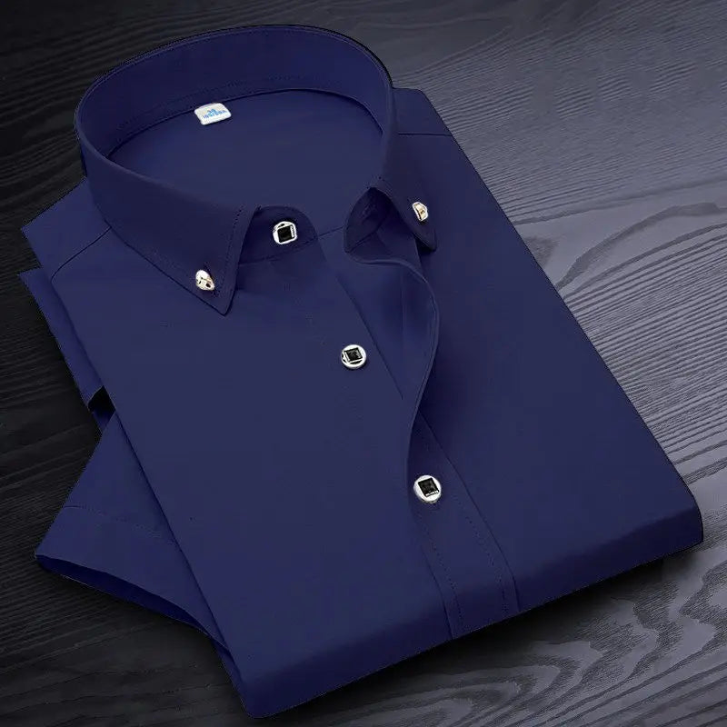 High Quality Non-ironing Men Dress Shirt -Short Sleeve