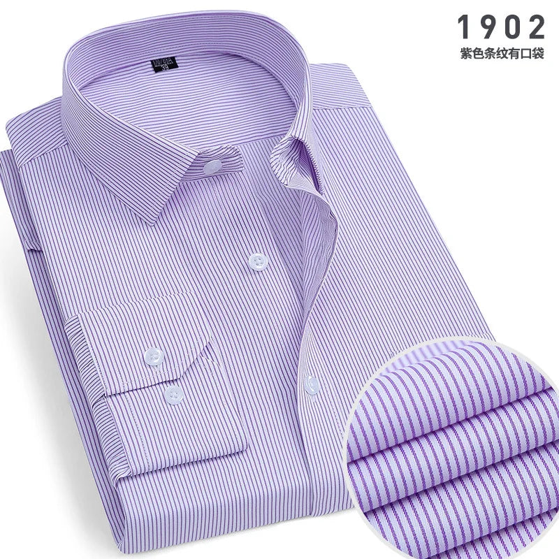 New Men's Dress Shirt Classic Solid