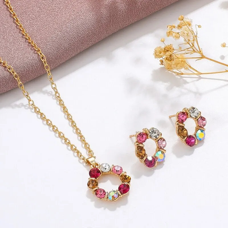 3pcs Gold Circle beauty set