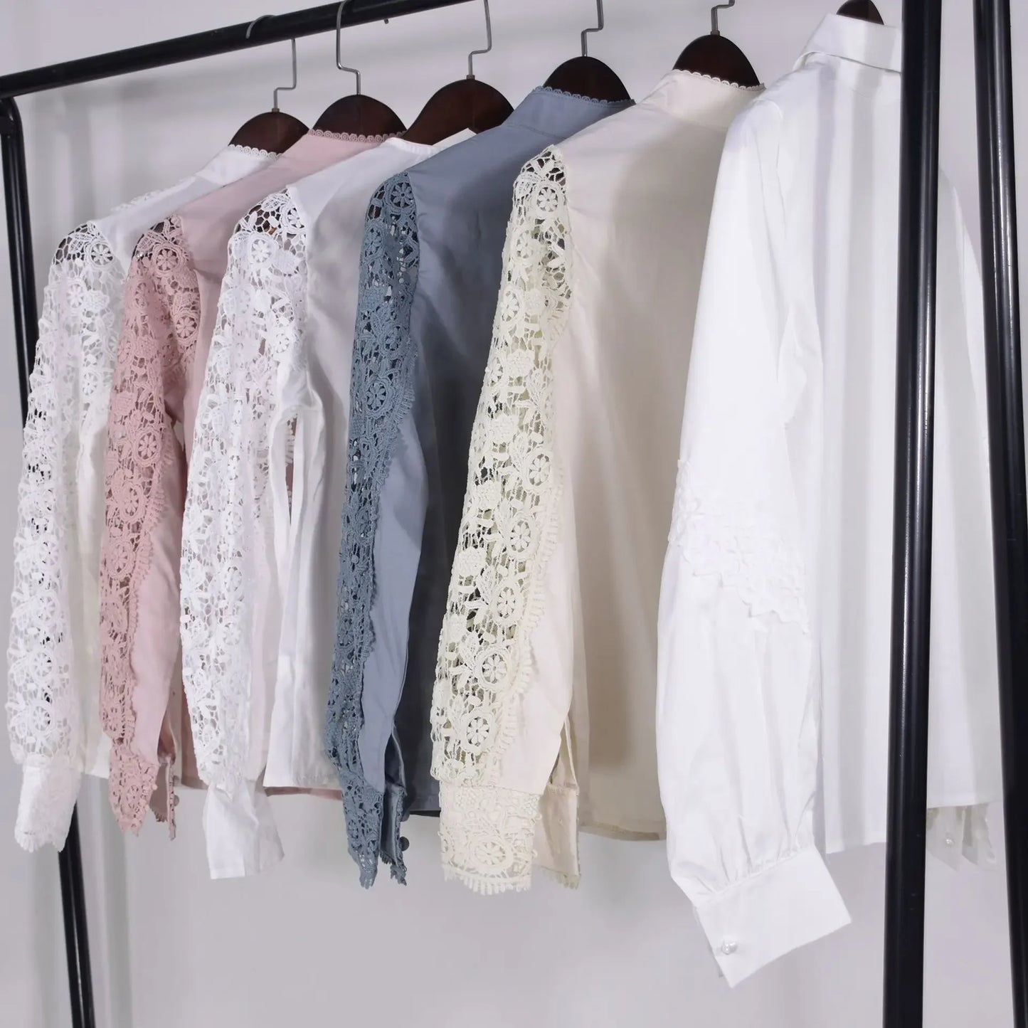 Elegant Blouses Office Spring Casual Button V-neck Long Sleeve