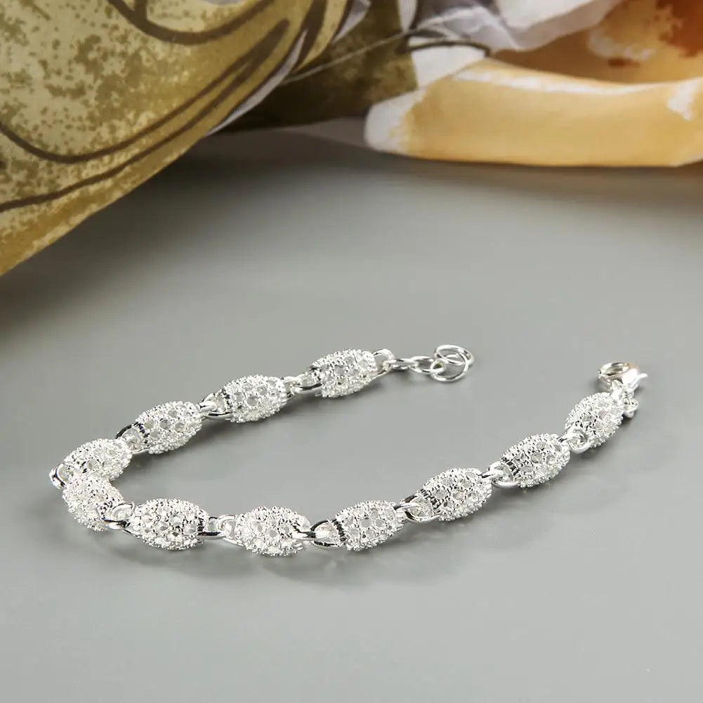 Elegant Anti-rust Women Silver Plated Bracelet