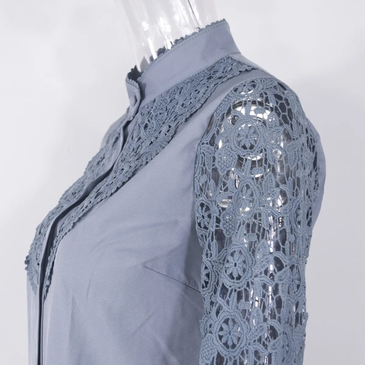 Elegant Blouses Office Spring Casual Button V-neck Long Sleeve