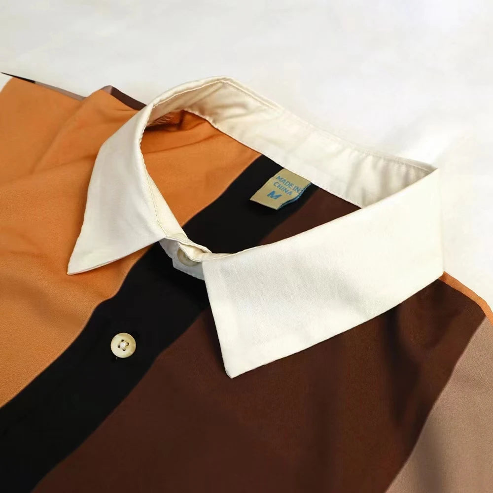 New Shirts For Men 3d Patchwork Plaid Printed Men’S Clothing Summer