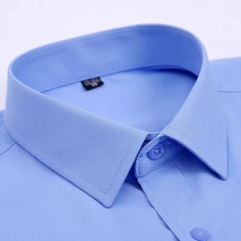 New Men's Dress Shirt Classic Solid