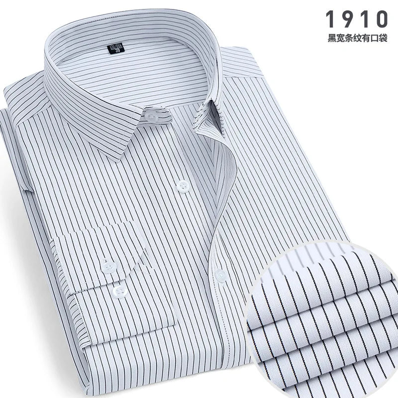 New Men's Dress Shirt Classic Solid