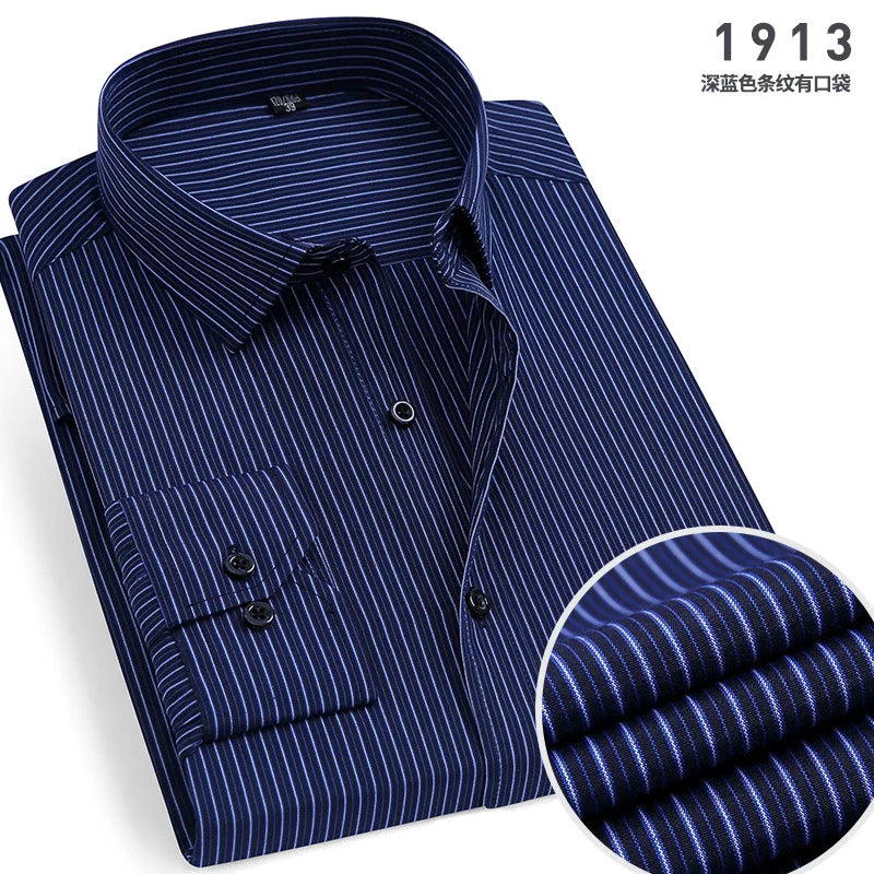 New Men's Dress Shirt Classic Solid