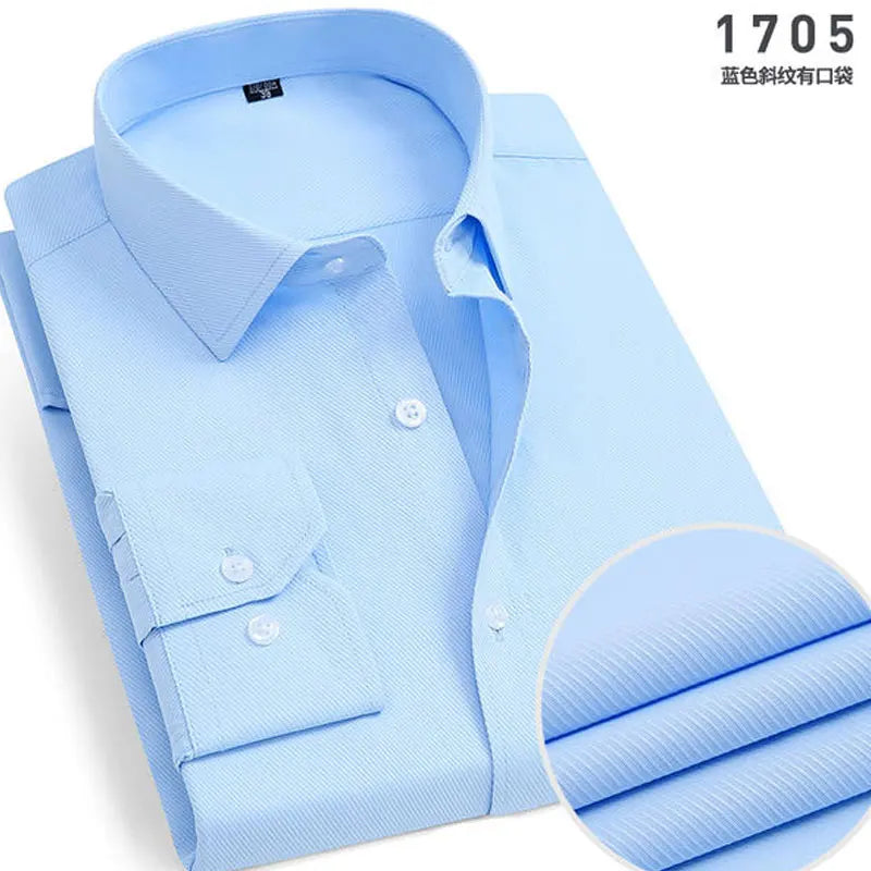New Men's Dress Shirt Classic Solid