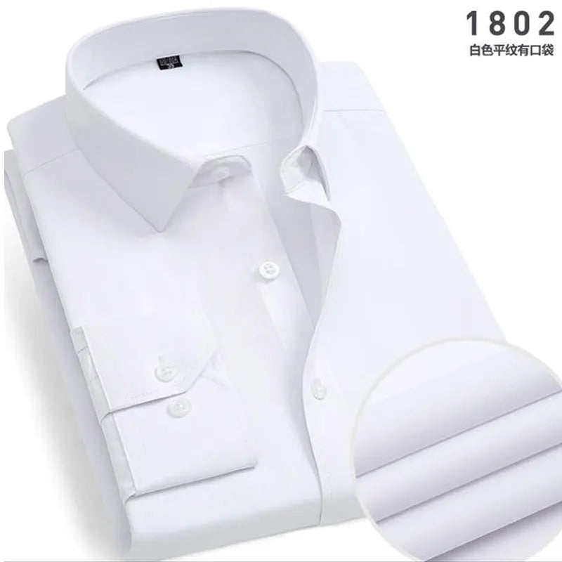 New Men's Dress Shirt Classic Solid