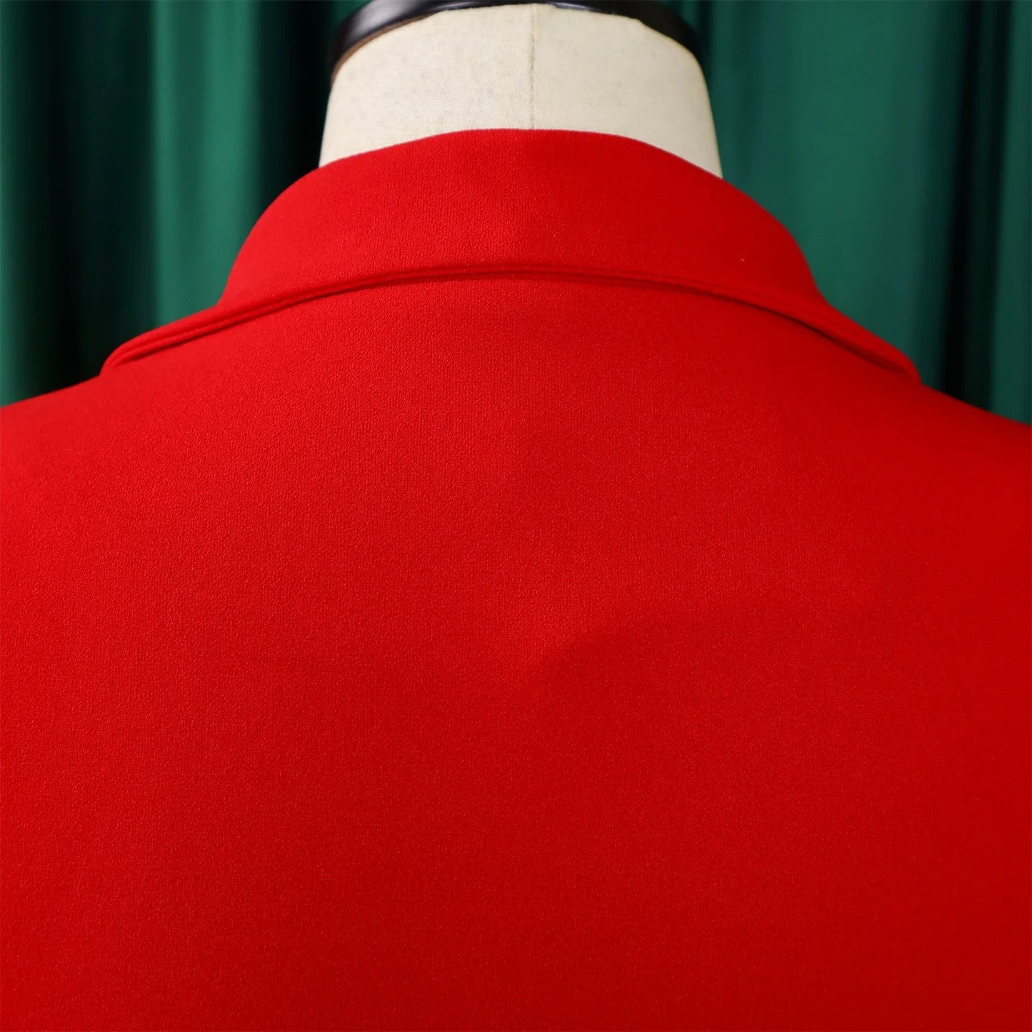 Pleated Mid-Calf Solid Dress