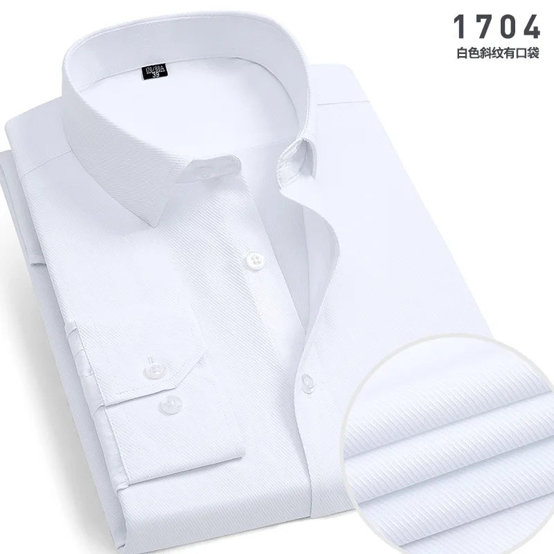 New Men's Dress Shirt Classic Solid