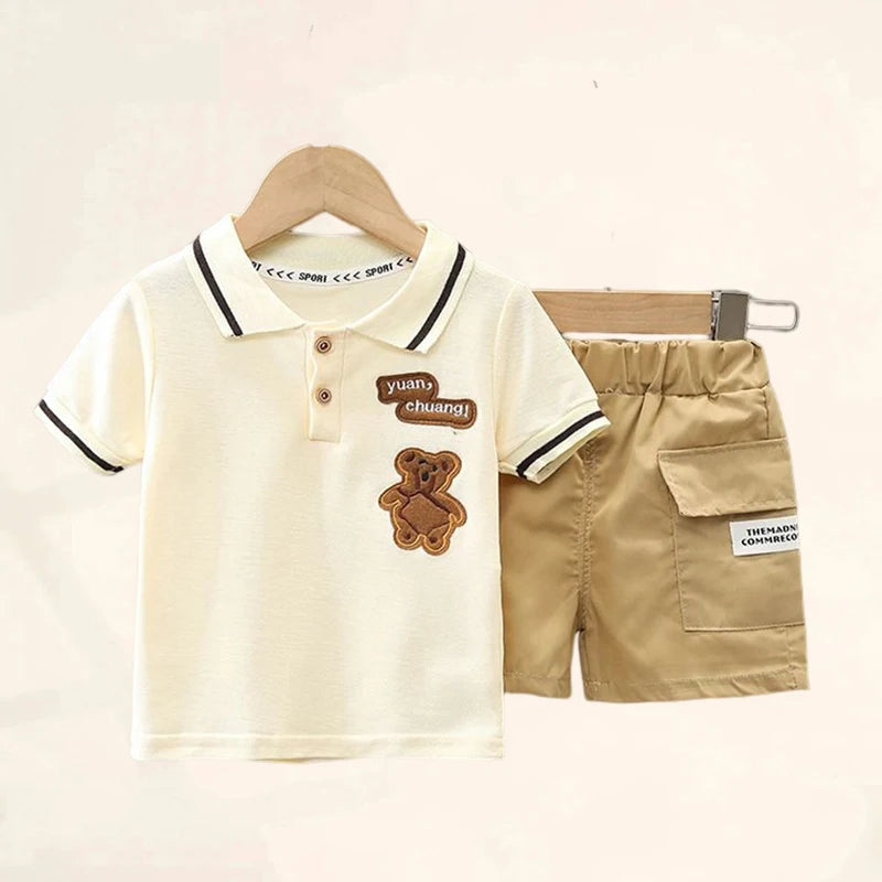 Boy Cotton Polo Shirt set