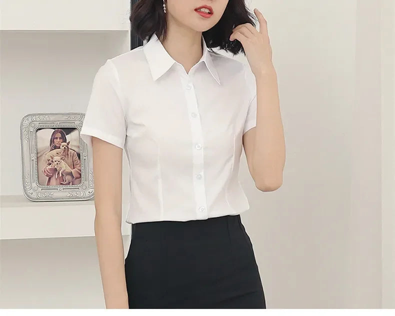Fashion V-neck shirt Short Sleeve
