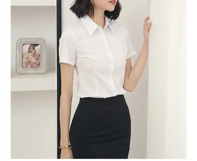 Fashion V-neck shirt Short Sleeve