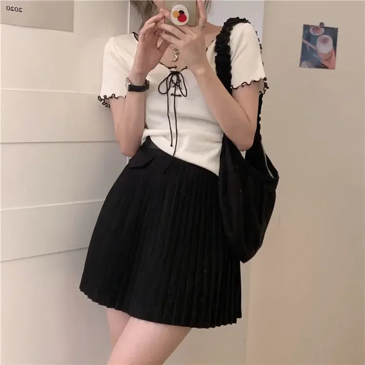 Woman T-shirts White V-neck