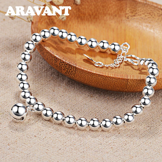 Silver Bell Bead Bracelets Chains